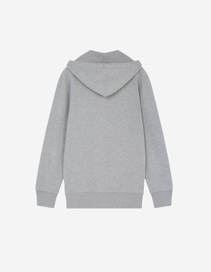 Tricolour fox Zip Hoodie, grey