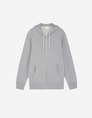 Tricolour fox Zip Hoodie, grey