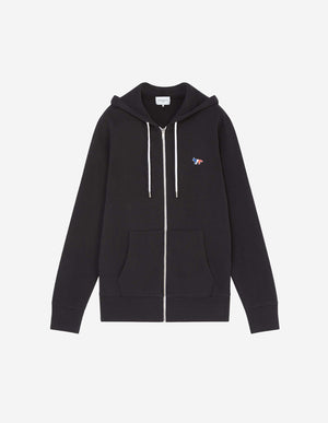 Tricolour fox Zip Hoodie, black