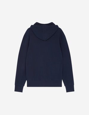 Tricolour fox Zip Hoodie, navy