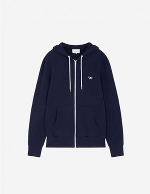 Tricolour fox Zip Hoodie, navy