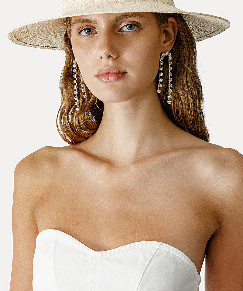 couture bustier top in cotton canvas
