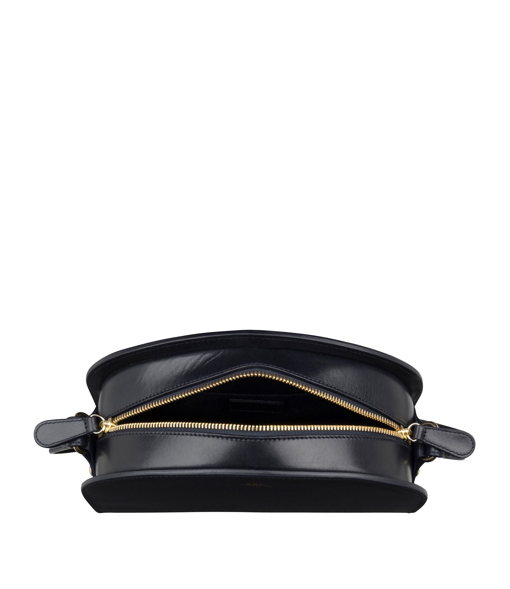 Demi lune bag, black (smooth leather)