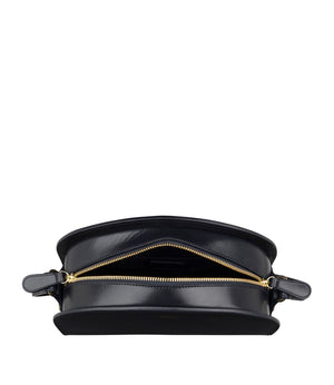 Demi lune bag, black (smooth leather)