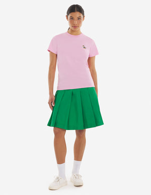 Dressed fox patch t-shirt, Dusty Rose