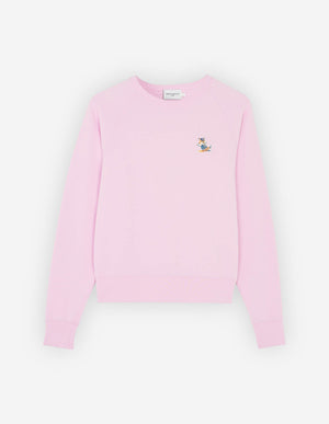 Dressed fox patch adjusted sweatshirt, Dusty Rose