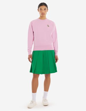 Dressed fox patch adjusted sweatshirt, Dusty Rose