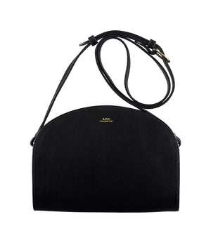 Demi lune bag, black (smooth leather)